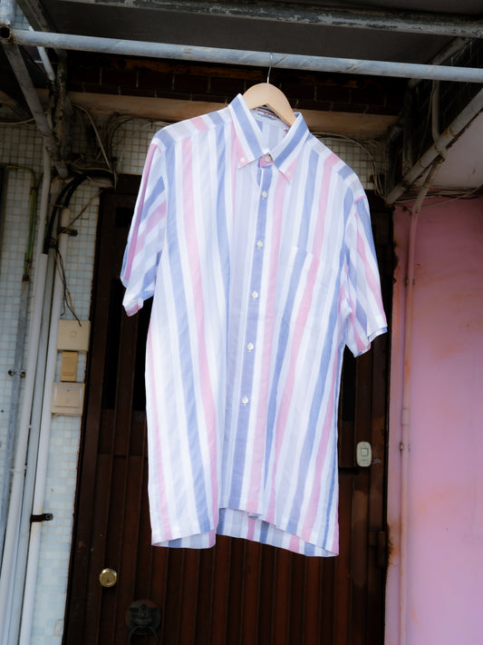 "T&C" Striped Button-Down Shirt