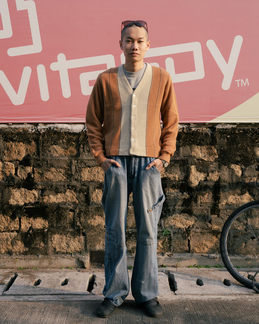 1960-70's "CROWN SPORTSWEAR" Orlon Acrylic Cardigan