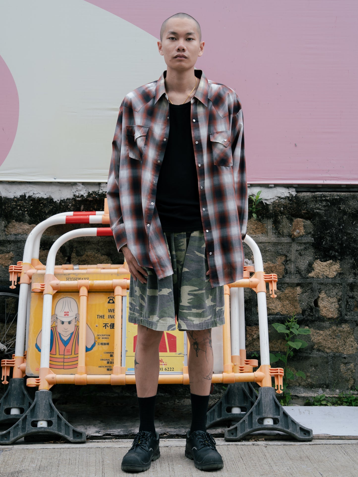 "PLAINS" Long Sleeve Western Snap Plaid Shirt