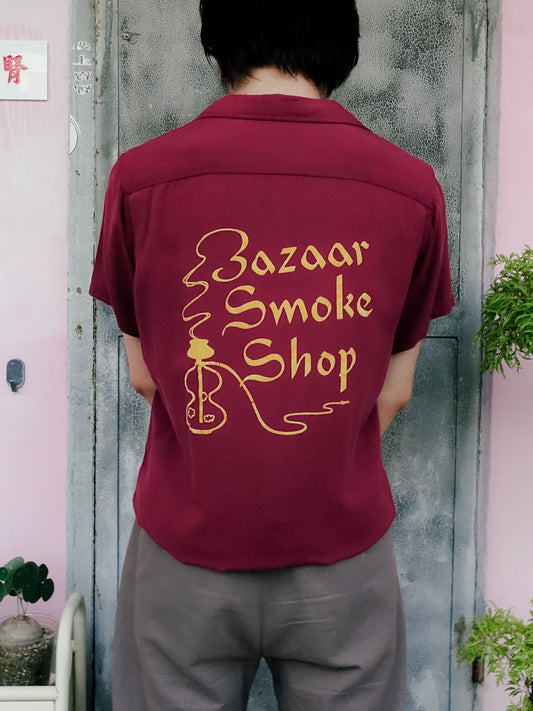 1950-60s "HILTON" Rayon Bowling Shirt