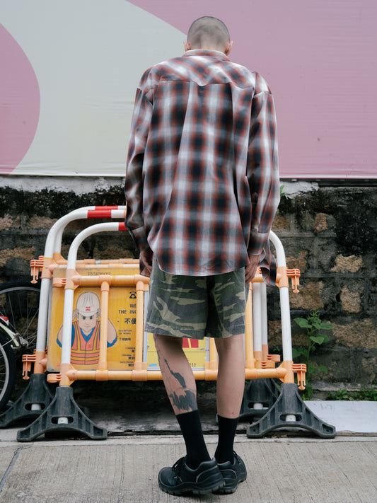 "PLAINS" Long Sleeve Western Snap Plaid Shirt