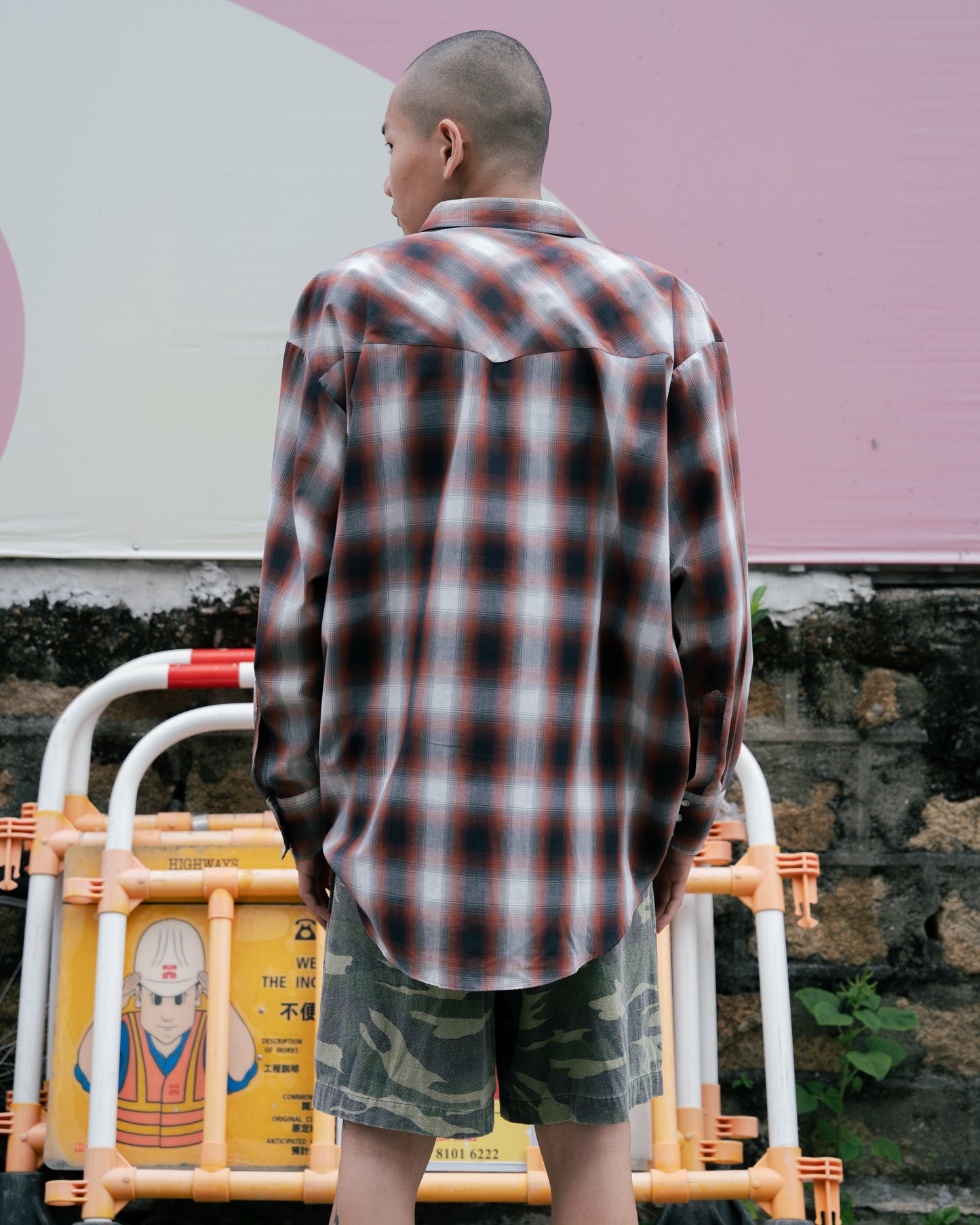 "PLAINS" Long Sleeve Western Snap Plaid Shirt