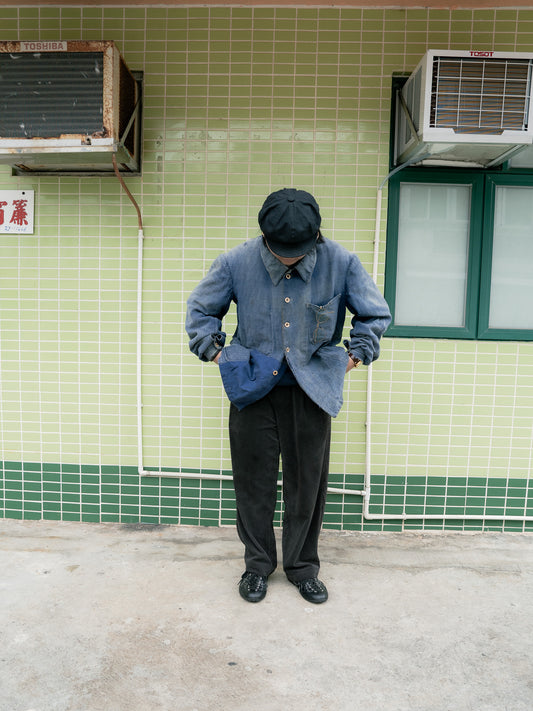 Early 1930s French Cotton Twill Work Jacket