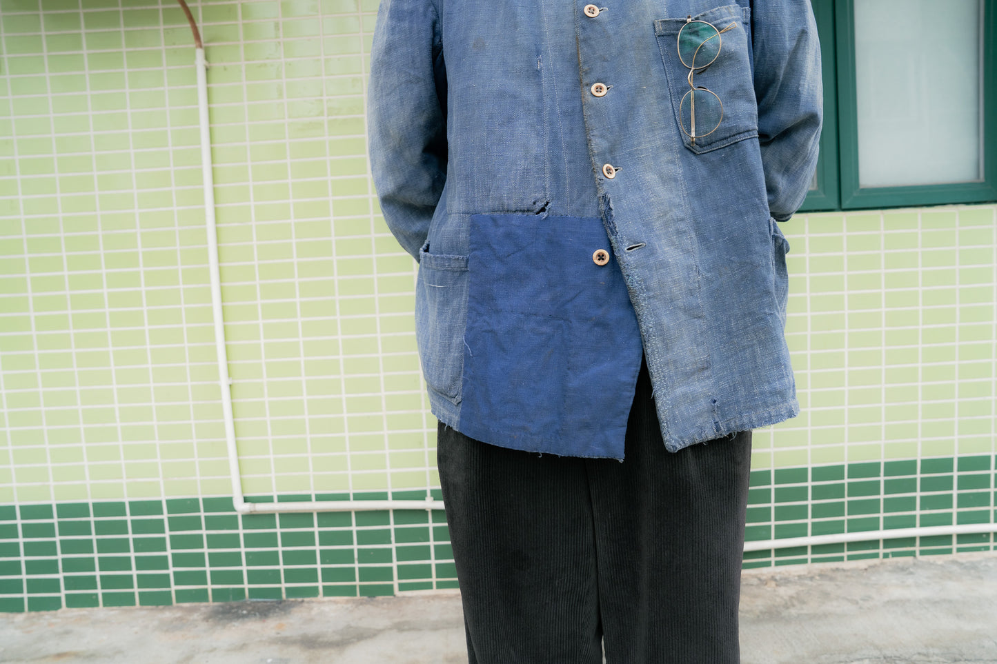 Early 1930s French Cotton Twill Work Jacket