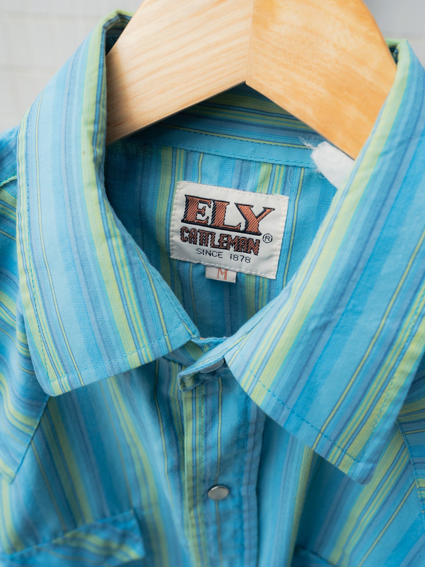 "ELY CATTLEMAN" Striped Long Sleeves Western Snap Shirt