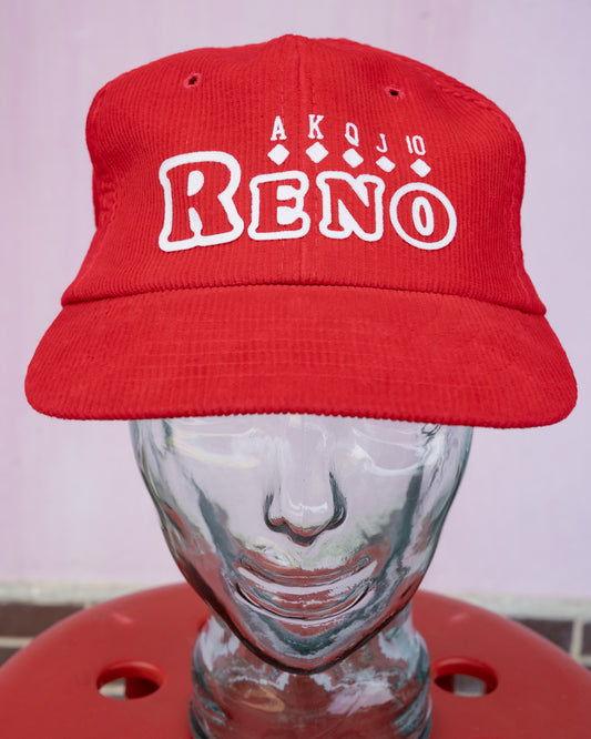 1990s "YUPOONG" RENO Nevada Royal Flush Corduroy Snapback