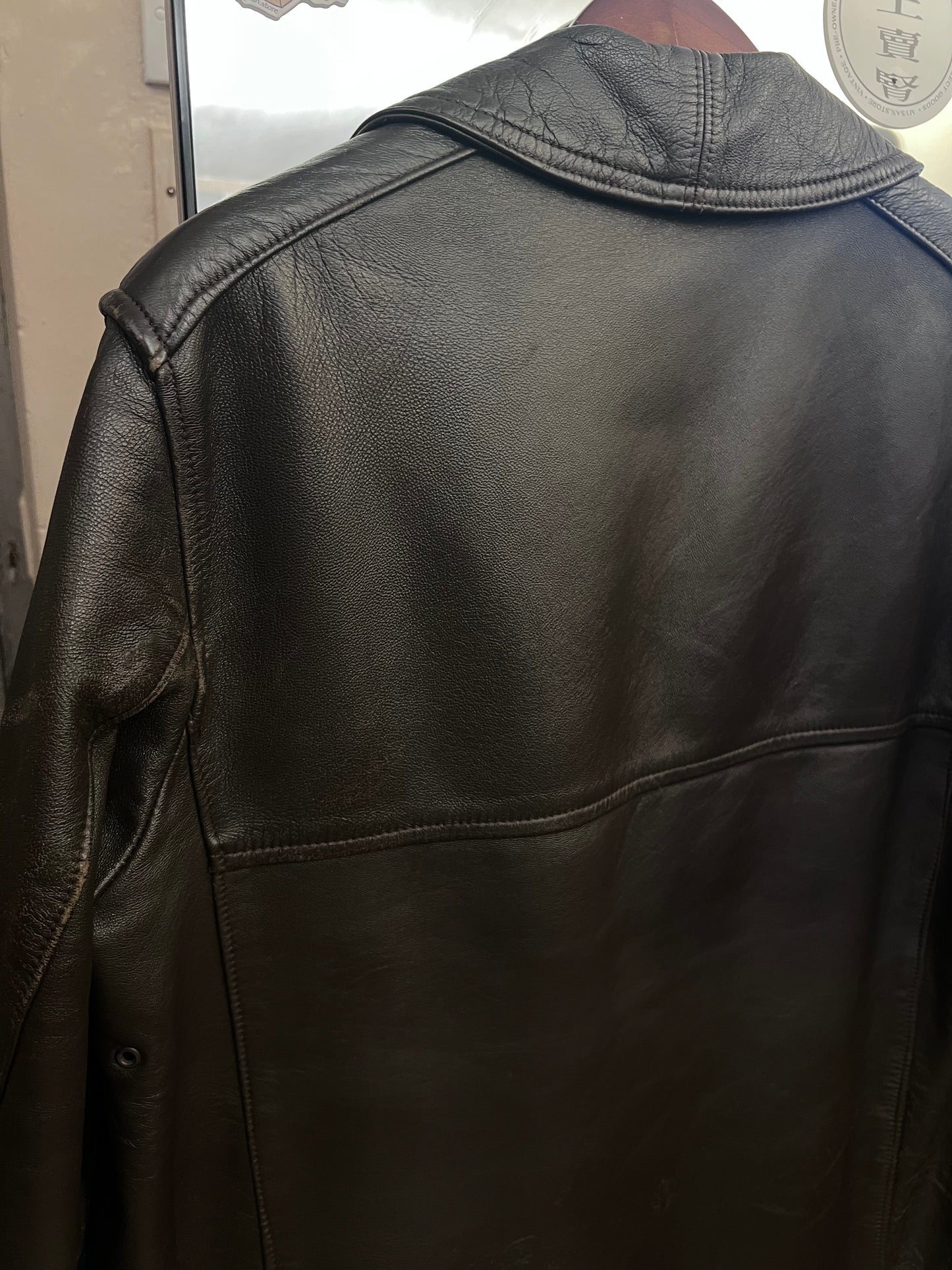 1970's French EDF Leather Jacket - Dark Brown