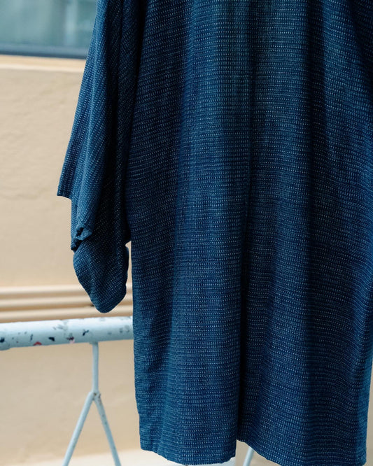 Blue Dyed Kasuri Noragi 藍染絣野良着