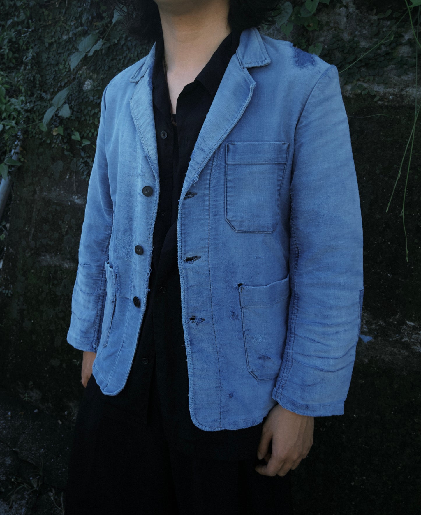 ~1950s French Moleskin Lapeled Work Jacket