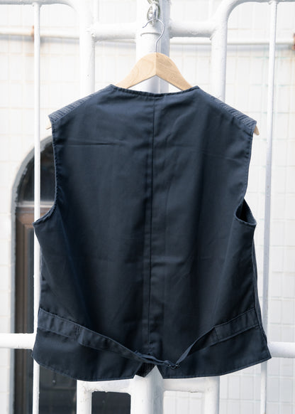 1950s French Striped Cotton Work Gilet