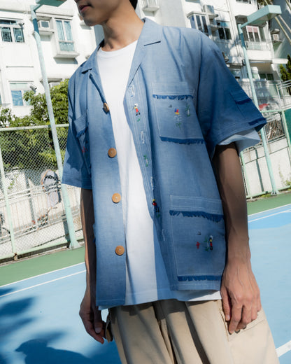 Traditional Haitian Karabela Short Sleeve Shirt