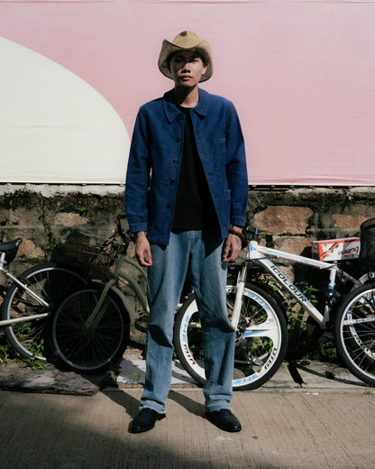 1950s French "Dumont d’Urville" Moleskin Indigo Work Jacket