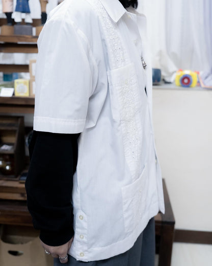 1980s "CASCADE" Guayabera Short Sleeve Shirt