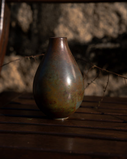 SHOWA ERA - Bronze Vase 昭和時期 長谷川惠久 青銅 一輪 花器