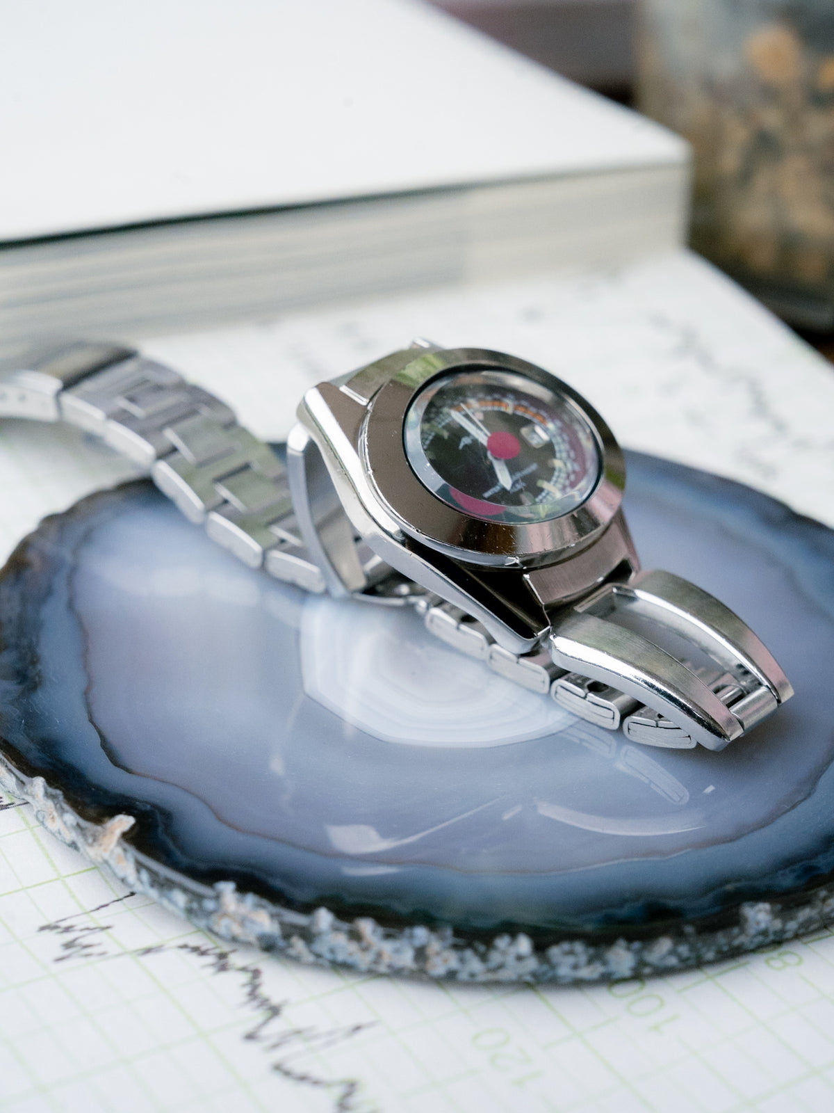 1998 SEIKO ALBA AKA Purple Wine V782-5A40 Quartz Watch