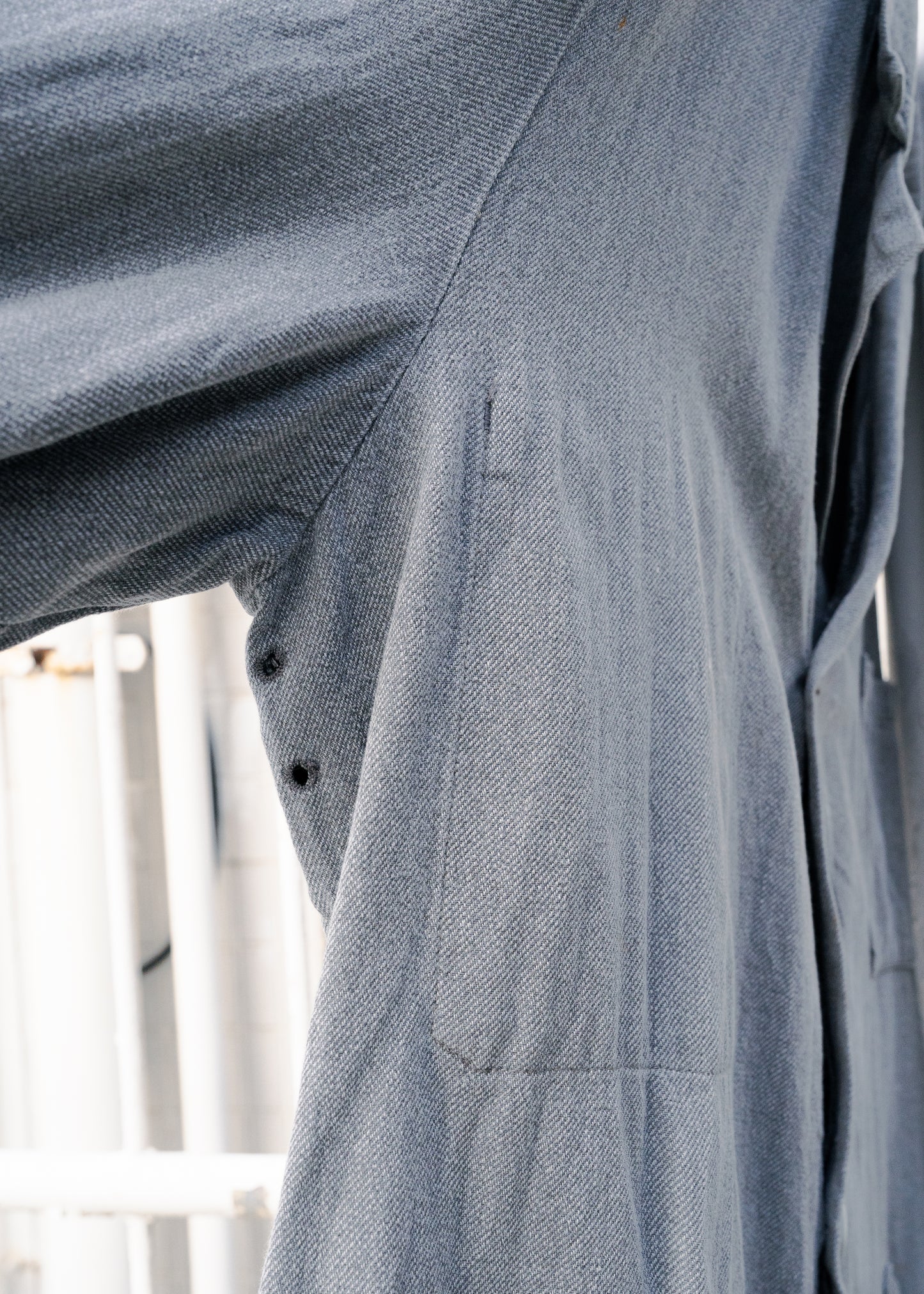 1950-60s "ROBUR" French Black Chambray Coat