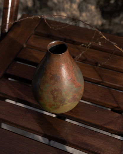 SHOWA ERA - Bronze Vase 昭和時期 長谷川惠久 青銅 一輪 花器