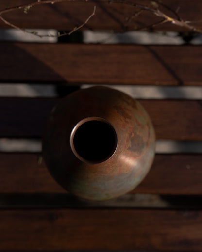 SHOWA ERA - Bronze Vase 昭和時期 長谷川惠久 青銅 一輪 花器