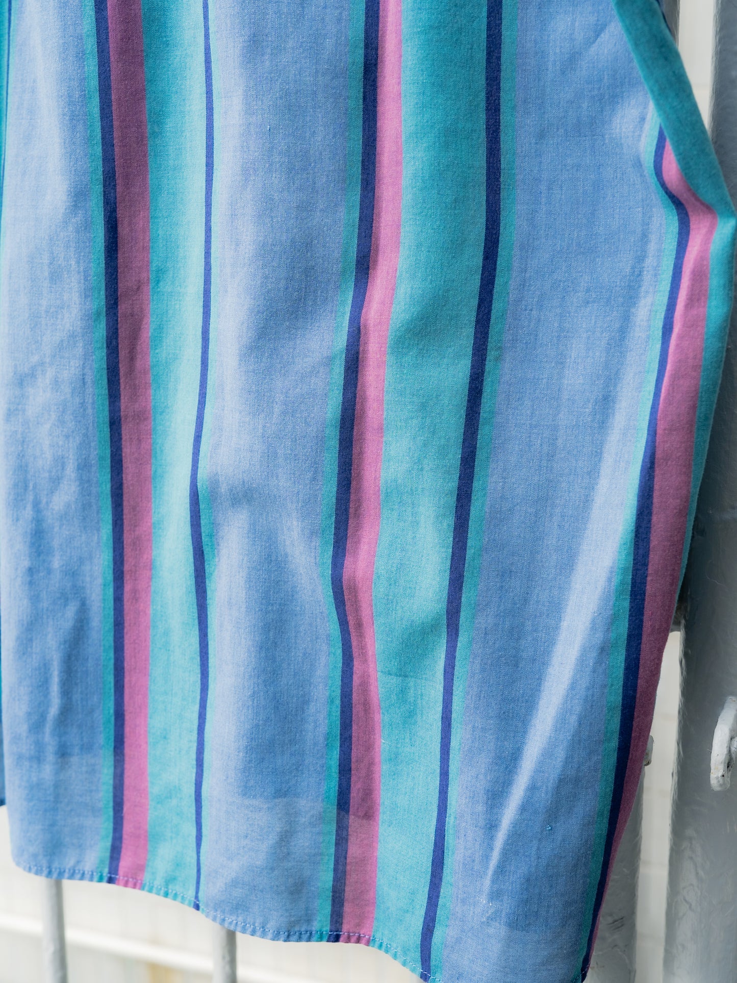 "POLO CLUB MANHATTAN" Striped Short Sleeves Button-Down Shirt"