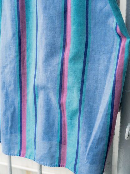 "POLO CLUB MANHATTAN" Striped Short Sleeves Button-Down Shirt"