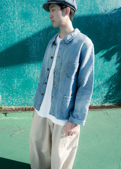 1940年代のフランス製「デュブレ＆デヴェルシェール」モールスキン製ワークチョアジャケット