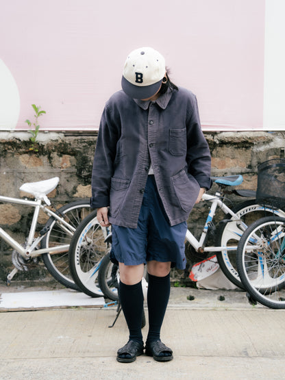 1950s French ”LE BEAU-FORT“ Black Moleskin Work Jacket