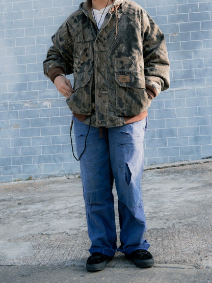 "DUXBAK" Tree Camo Hooded Bomber Jacket