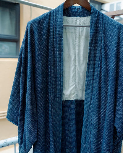 Blue Dyed Kasuri Noragi  藍染絣野良着