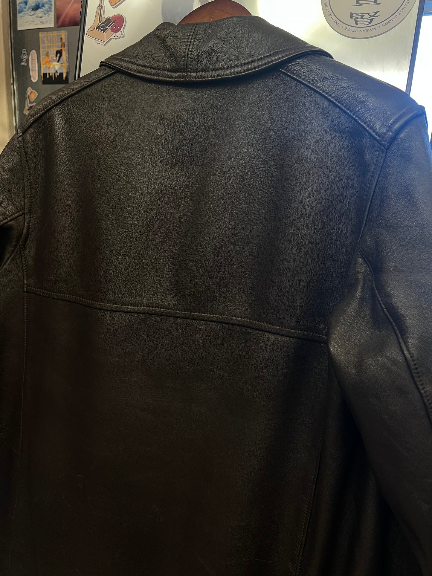 1970's French EDF Leather Jacket - Dark Brown