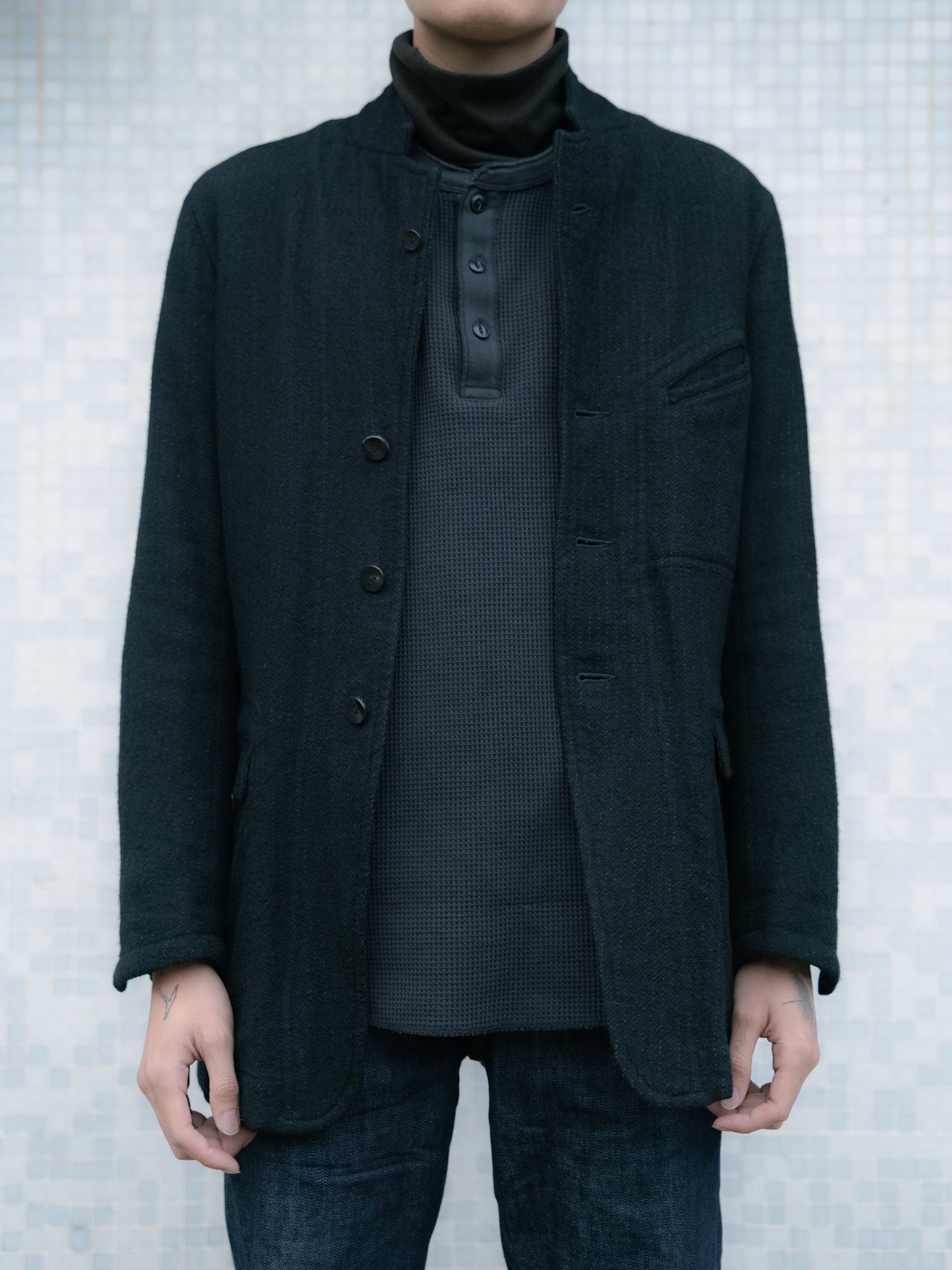 "THE VIRIDI-ANNE" Cotton Wool Jacket