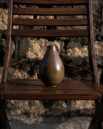 SHOWA ERA - Bronze Vase 昭和時期 長谷川惠久 青銅 一輪 花器