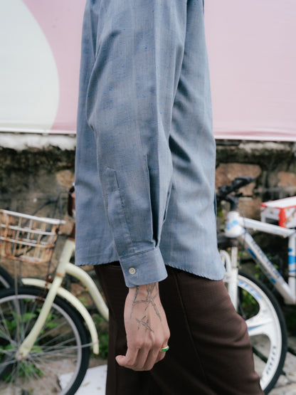 “DOMANI”隱形格紋襯衫