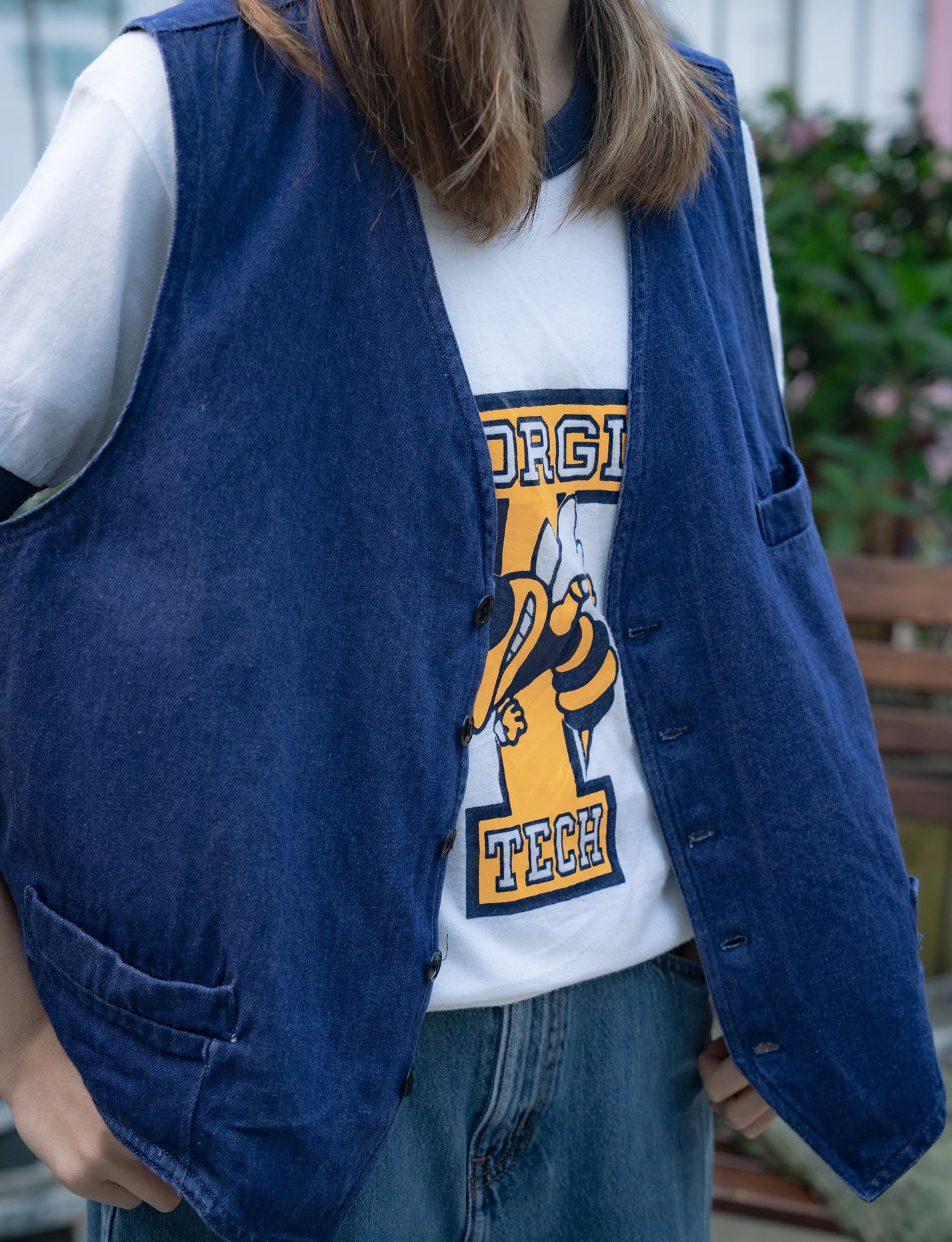 "REINE BAUMWOLLE" German Denim Vest