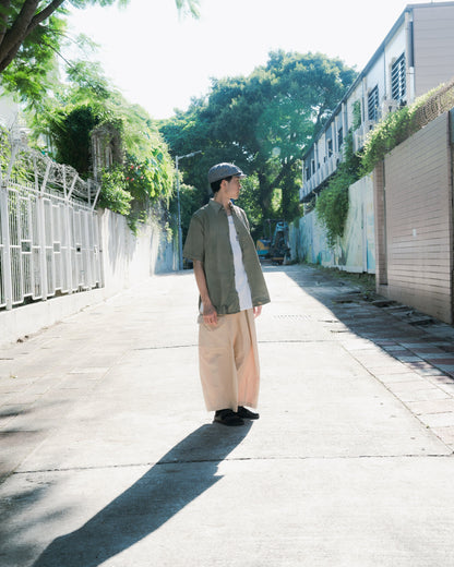 1940s U.S. Military Tent Zeltbahn Buttons Remake Shirt