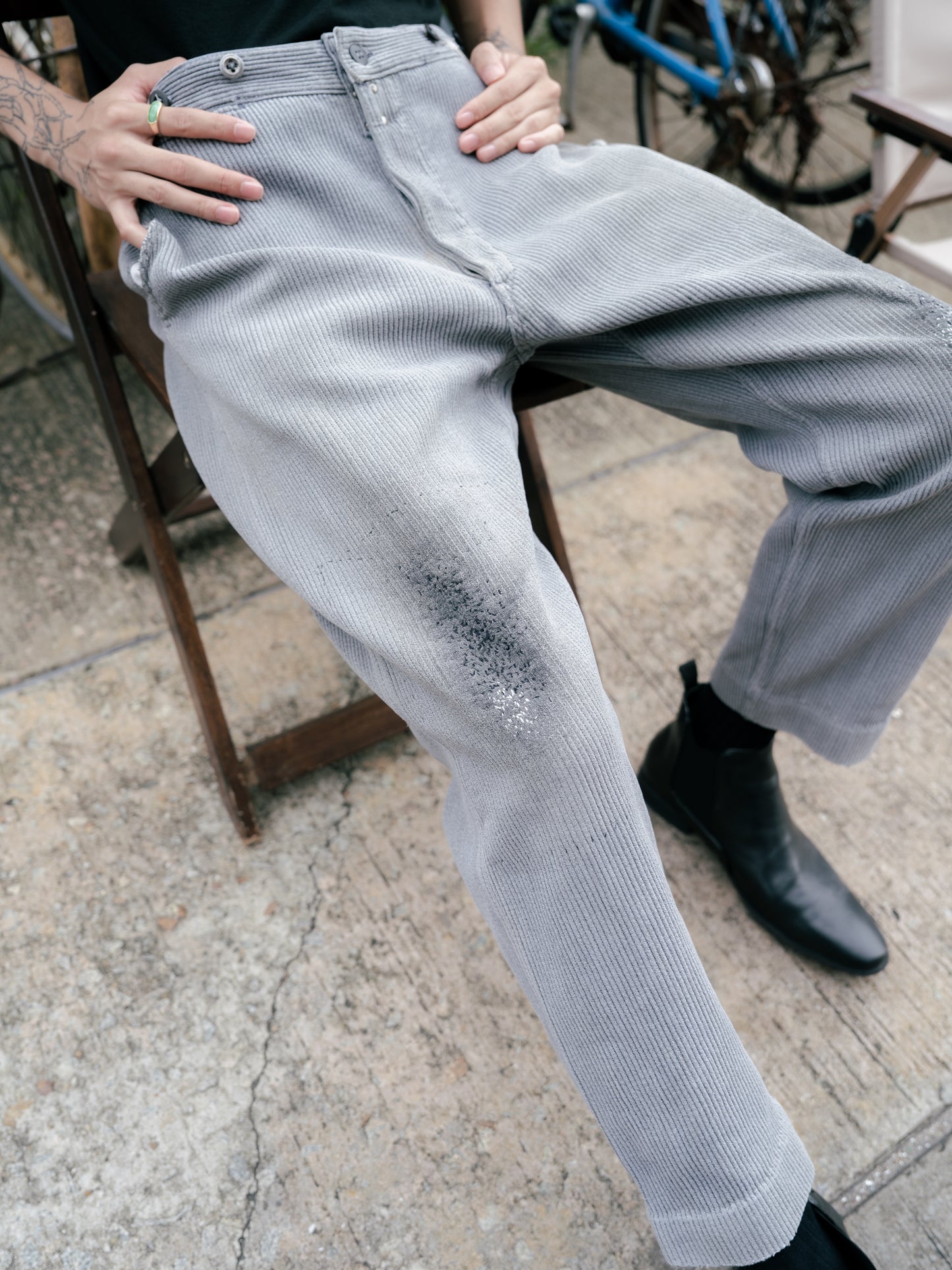 1940-50s French "SAVO" Piqué Work Pants