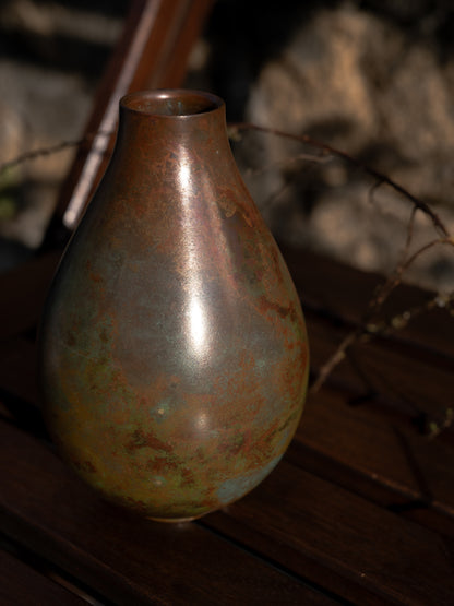 SHOWA ERA - Bronze Vase 昭和時期 長谷川惠久 青銅 一輪 花器
