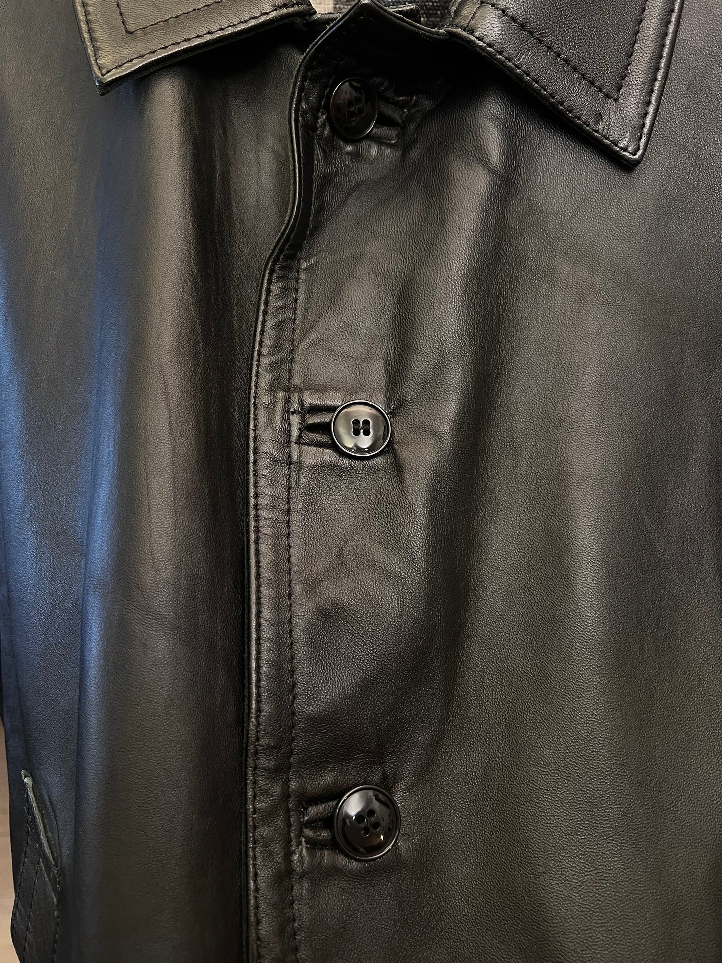 1970's French EDF Leather Jacket - Black