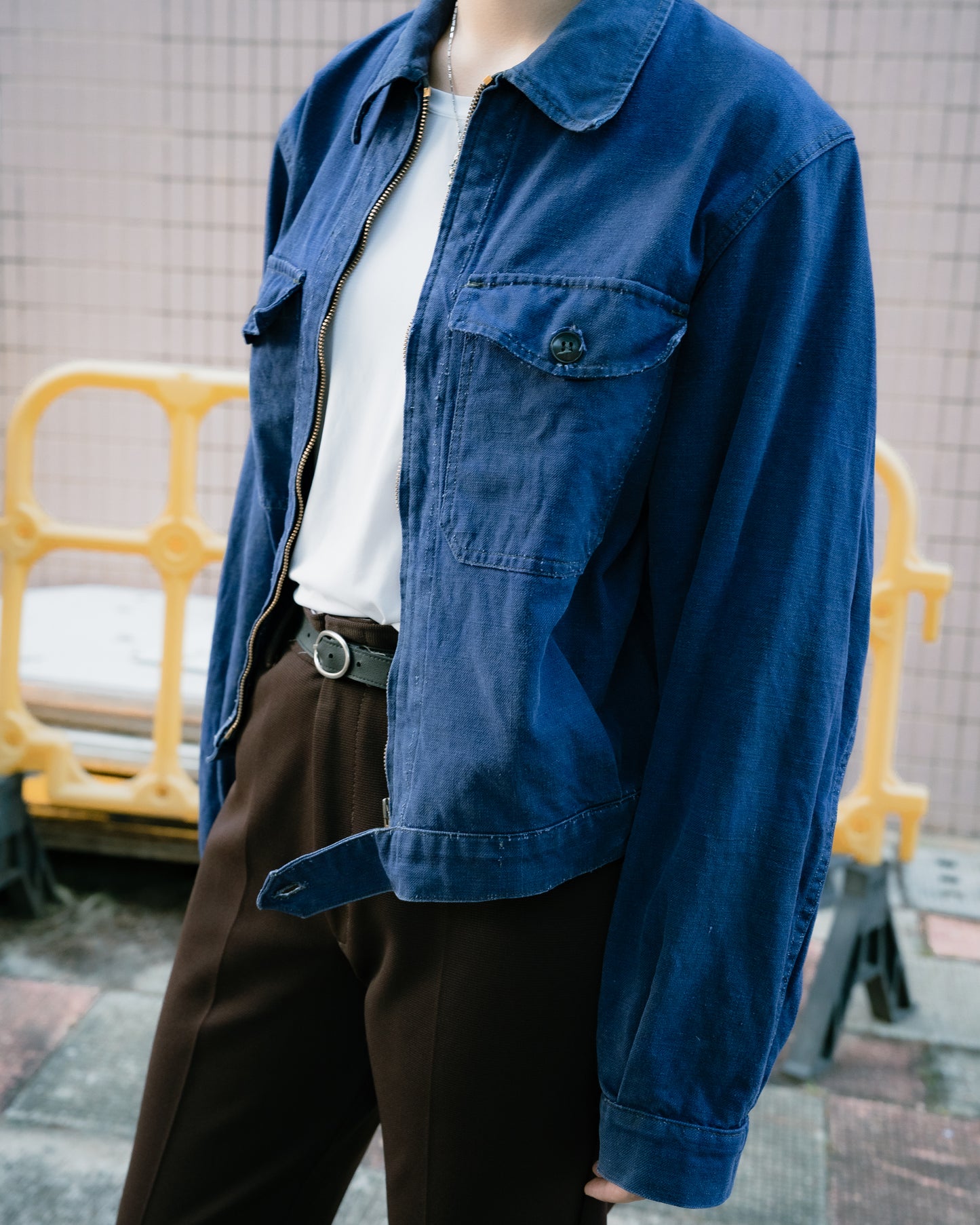 1950s French "BARBE BLEUE" Cyclist Jacket