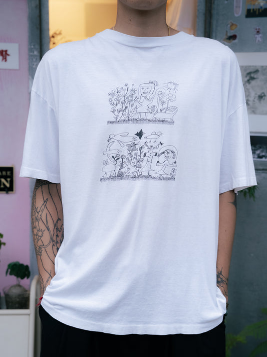 "Emilis Sandrini" Doodle Print Tee