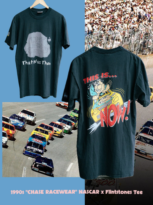 1990s "CHASE RACEWEAR" NASCAR x Flintstones Tee
