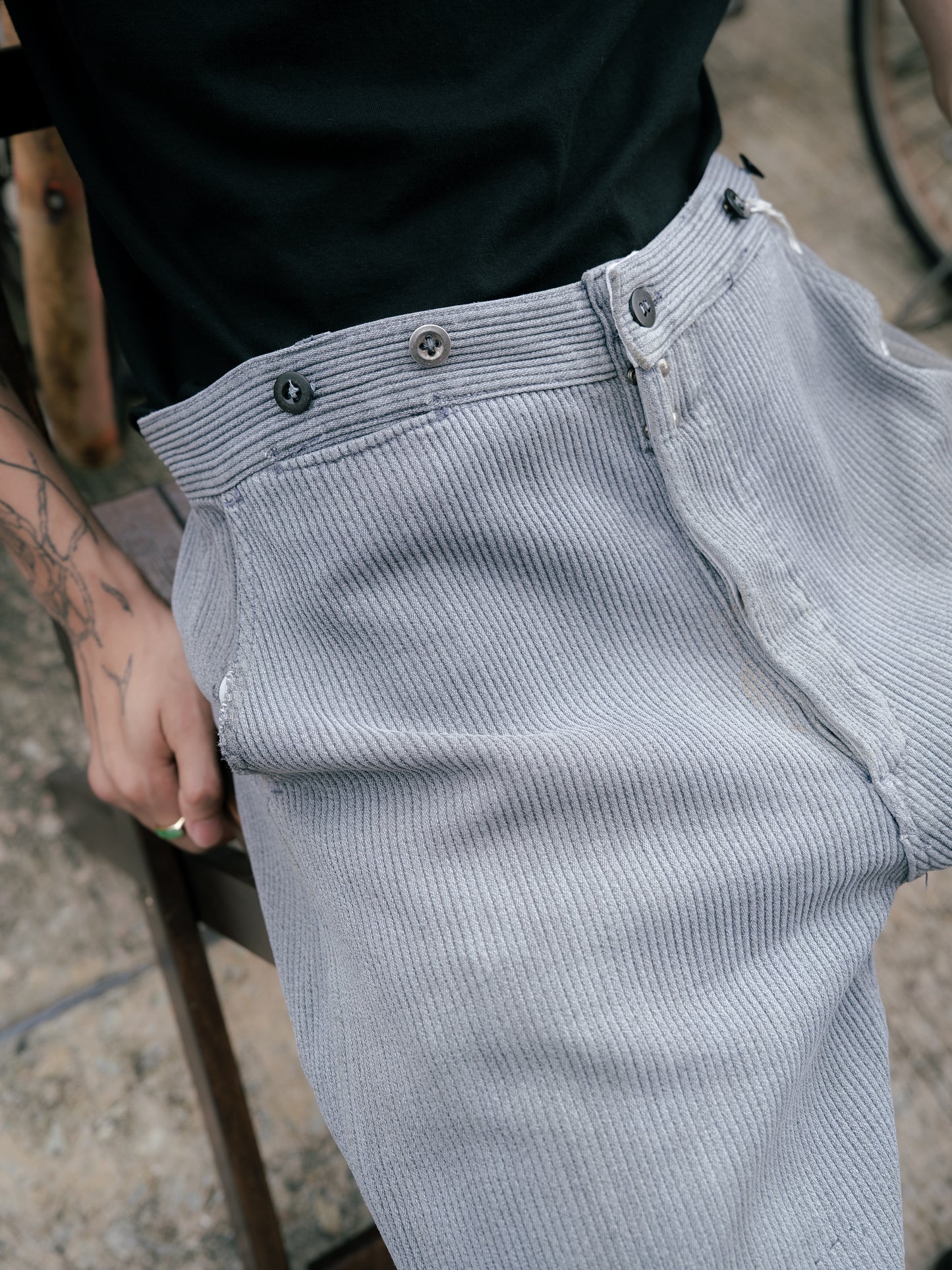 1940-50s French "SAVO" Piqué Work Pants