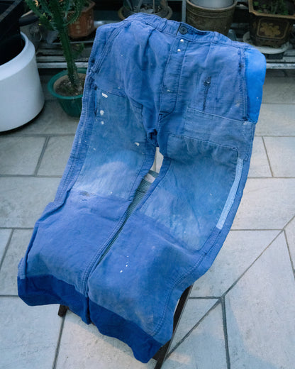 1950-60s French Indigo Work Pants