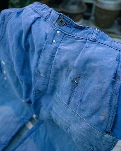 1950-60s French Indigo Work Pants