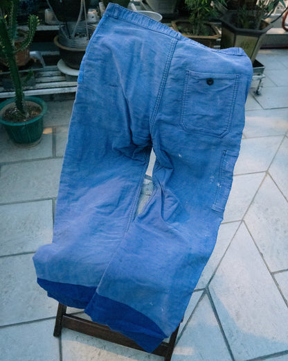 1950-60s French Indigo Work Pants