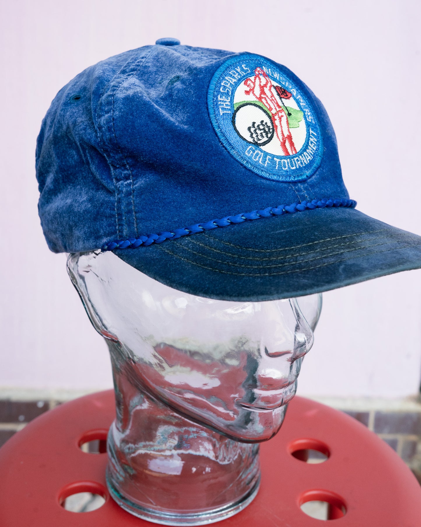 1970s-80s The Sparks Newspapers Golf Tournament Velvet Strapback Cap
