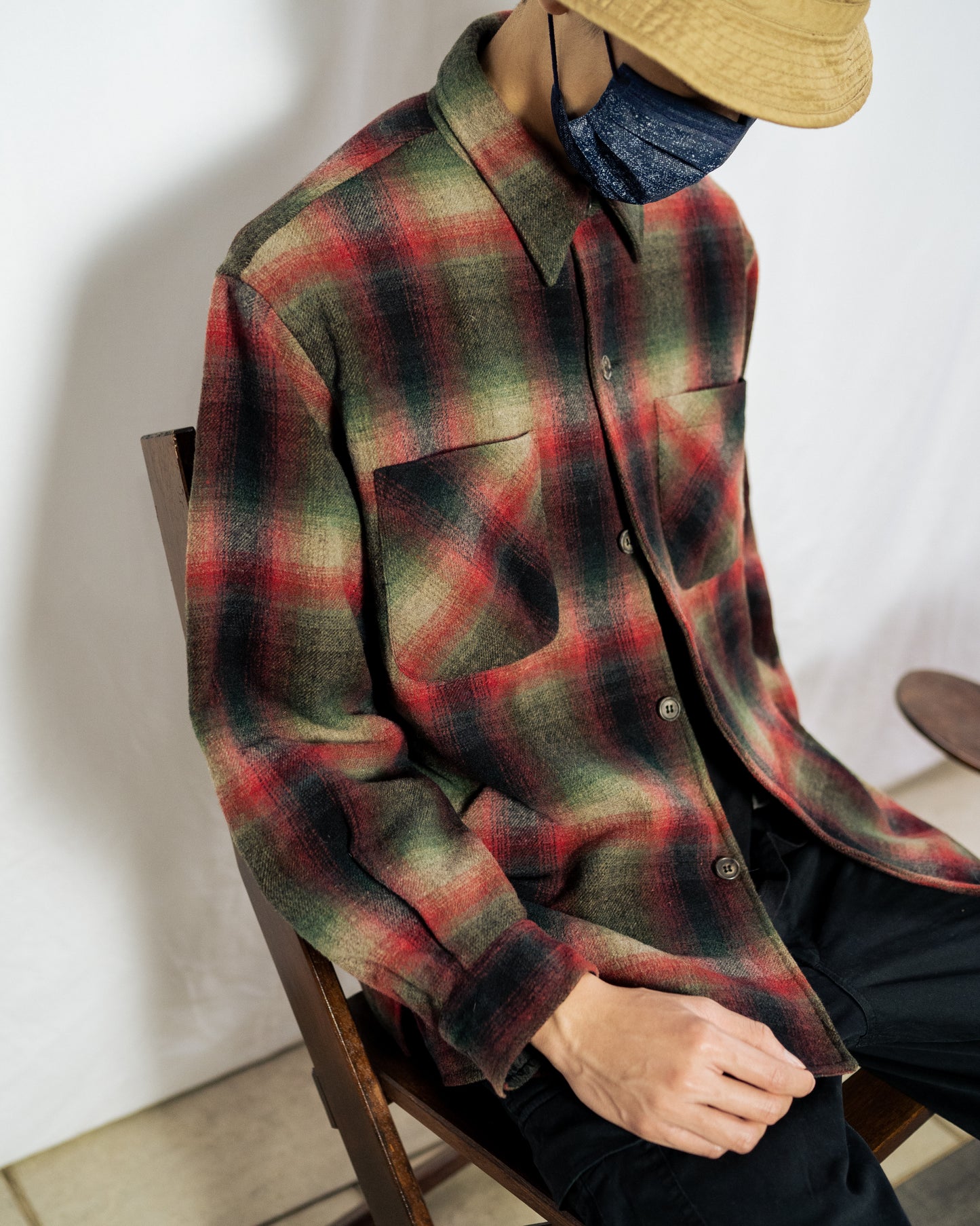 "VISION" Wool Shirt Jacket