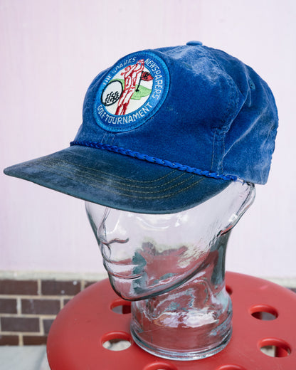 1970s-80s The Sparks Newspapers Golf Tournament Velvet Strapback Cap