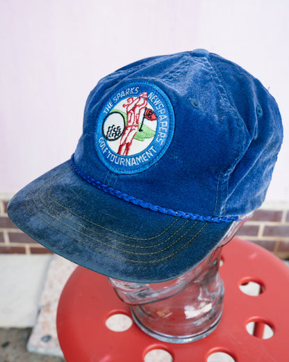 1970s-80s The Sparks Newspapers Golf Tournament Velvet Strapback Cap
