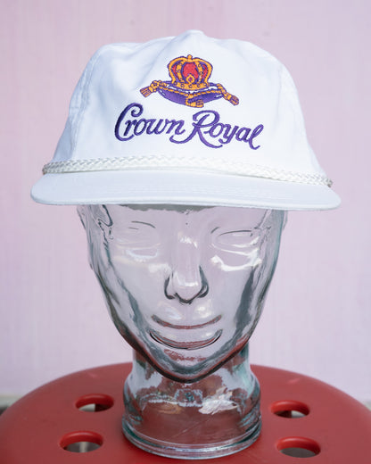 1990s Crown Royal Whiskey Embroidered Rope Strapback Cap