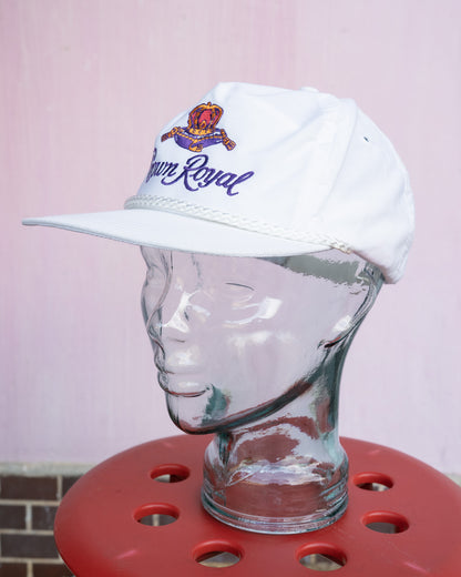 1990s Crown Royal Whiskey Embroidered Rope Strapback Cap